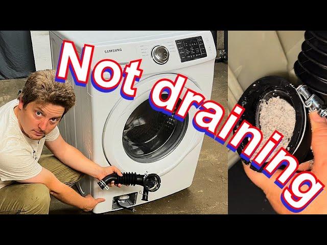 Front Load Washer NOT DRAINING? Easy how to repair. It May not be the Filter. Samsung or LG Loader