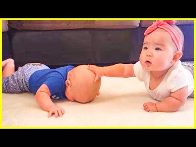 Funny Twins Babies Fighting Everyday - Hilarious Baby Videos