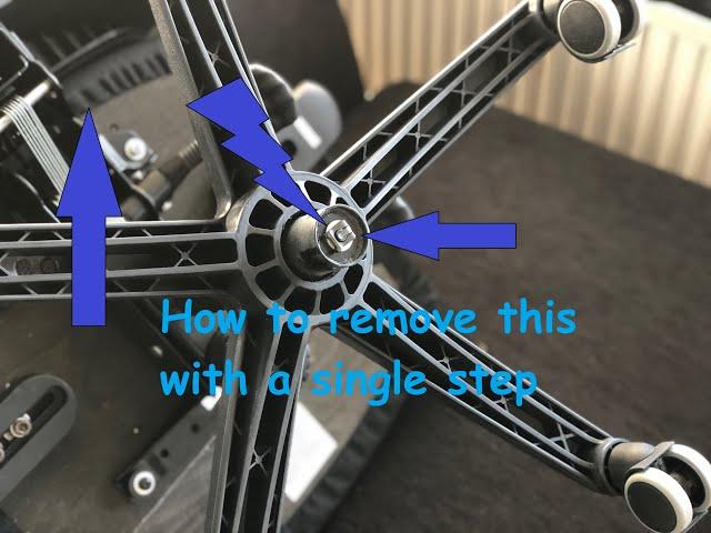 How to remove the base from the office chair