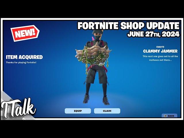 *NEW* CLAMMY JAMMER EMOTE! Fortnite Item Shop [June 27th, 2024] (Fortnite Chapter 5)