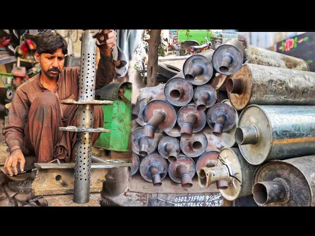 Truck Silencer Muffler Making -  Giant Truck Silencer Mufflers Production Complete Process ||