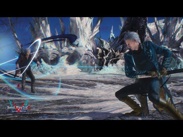 Devil May Cry 5 SE - Vergil vs Dante but every time I use cut judgment the video gets 10% faster