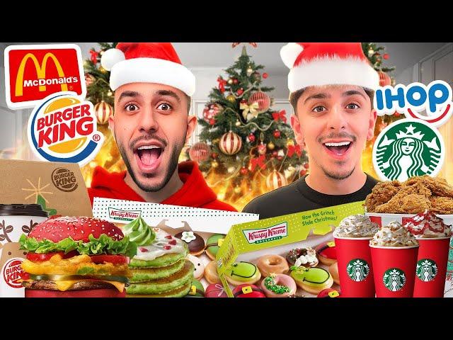 Trying HOLIDAY MENU ITEMS From Fast Food Restaurants! (Christmas Ft. FaZe Rug)