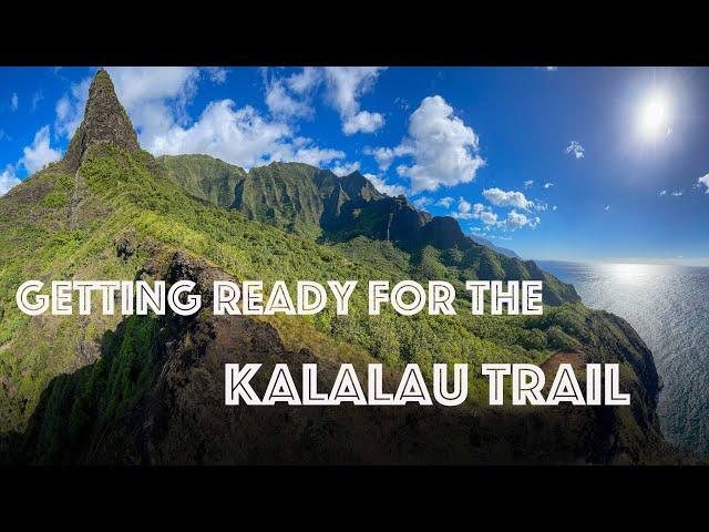 Getting ready for the Kalalau Trail along the Napali Coast on Kauai in Hawaii.