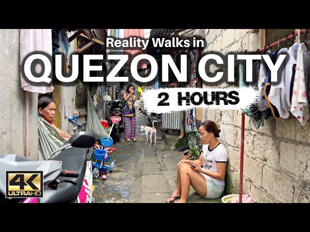 2 Hours of Quezon City Philippines Real Walking Experiences [4K]