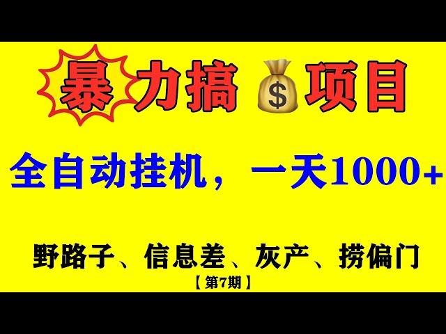 2024年有哪些灰产、擦边项目，日入1000+