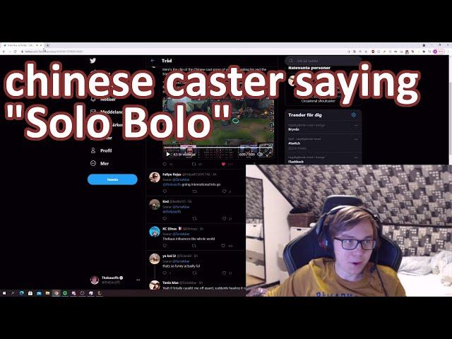 Baus reacts to chinese caster saying "Solo Bolo" *not spectacular* | Thebausffs Clips