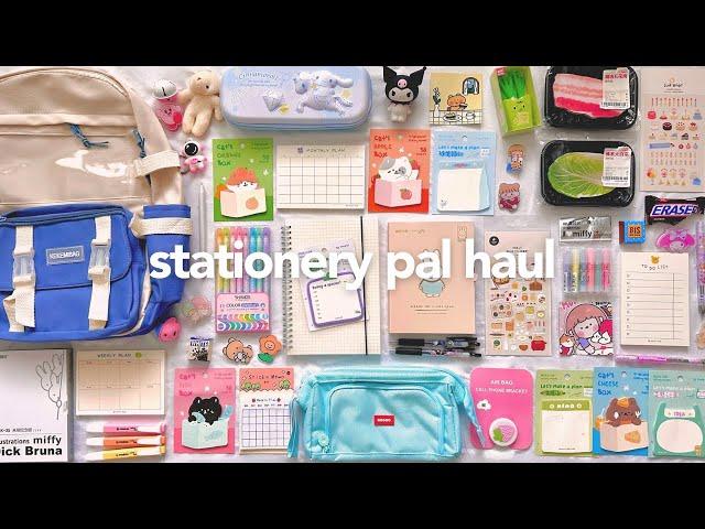 stationery pal haul  unboxing aesthetic pens, cute notebooks, highlighters + more!