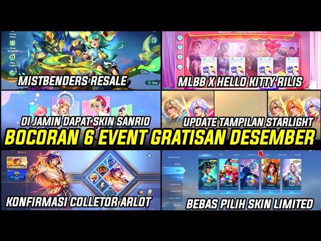 BOCORAN 6 EVENT GRATISAN MOBILE LEGENDS YANG AKAN HADIR, MISTBENDERS,HELLO KITTY,SKIN LIMITED MLBB