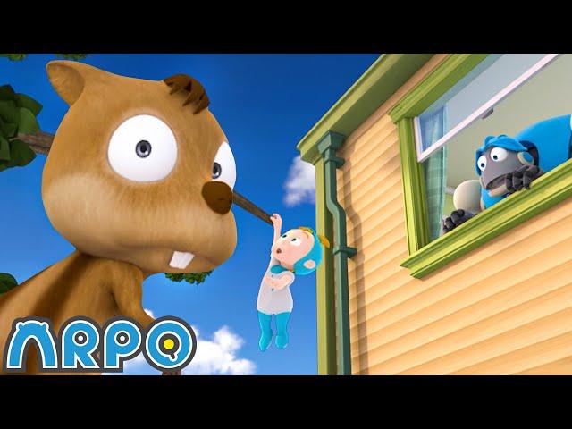 Baby Climbs The Squirrel's Tree | ARPO The Robot Classics