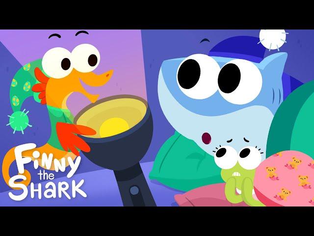 Finny's First Sleepover | Finny The Shark | Cartoon For Kids