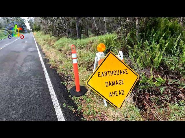 Magma intrusion causes road damage in Hawaii Volcanoes National Park Septmeber 15, 2024