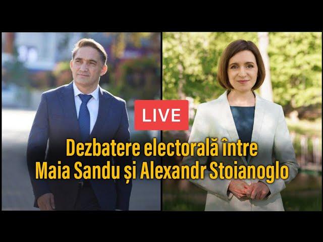 LIVE: Dezbatere electorală între Maia Sandu și Alexandr Stoianoglo