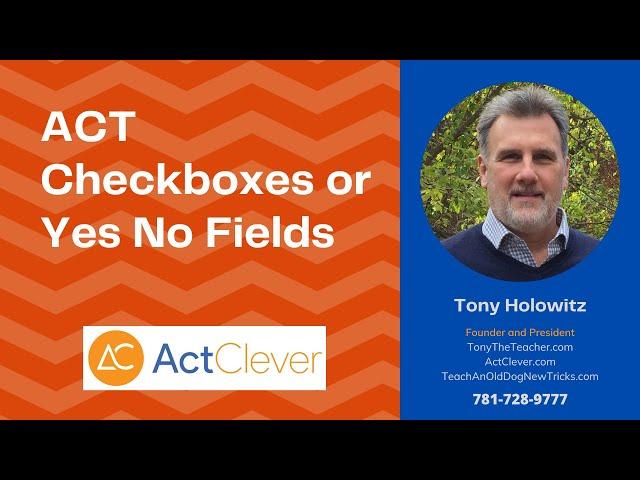 Act CRM Software Checkboxes or Yes No Fields