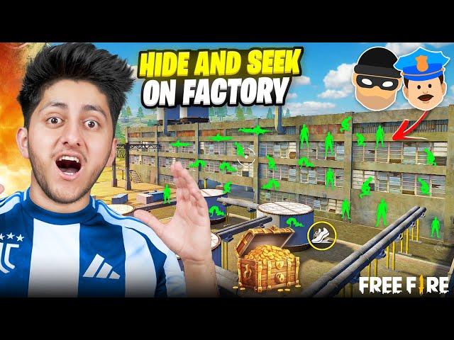 Playing Hide and Seek In Factory  As Gaming Rocked 20 Noobs Shocked  - Garena Free Fire