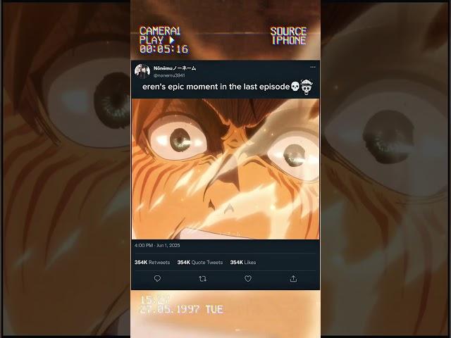 epic moment eren's power️ #eren