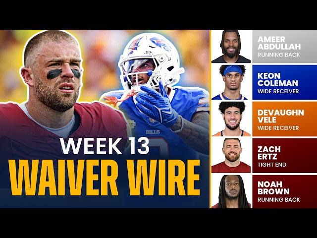 Fantasy Football Week 13 Waiver Wire Pickups | Must-Have Players to Add to Your Roster (2024)