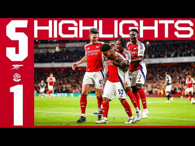 NWANERI SCORES BRACE ON FULL DEBUT!  | HIGHLIGHTS | Arsenal v Bolton Wanderers (5-1) | Carabao Cup