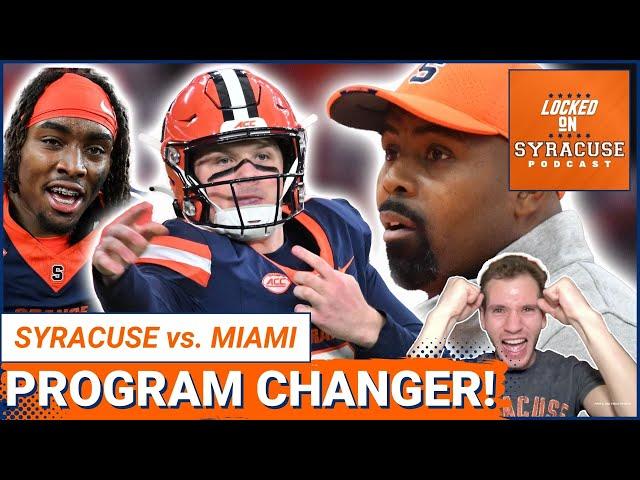 REACTION: Fran Brown and Syracuse Football with a PROGRAM CHANGING WIN over the Miami Hurricanes