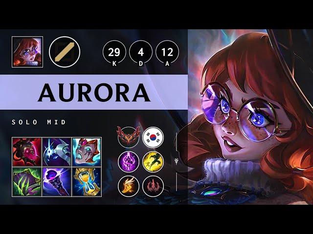 Aurora Mid vs Yasuo: Quadra Kill, Legendary - KR Grandmaster Patch 14.16