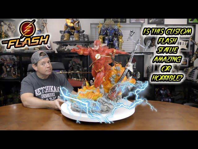 RARE Custom FLASH STATUE Review from the JUSTICE LEAGUE