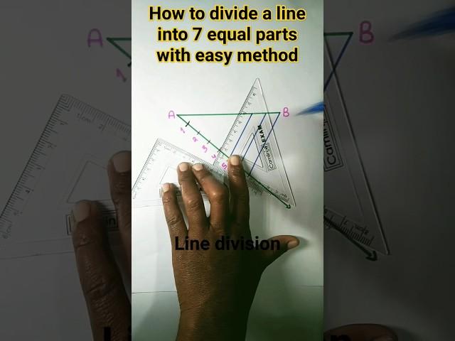 how to devide a line into 7 equal parts with easy#math#shorts#ytshorts#viral#geometric construct