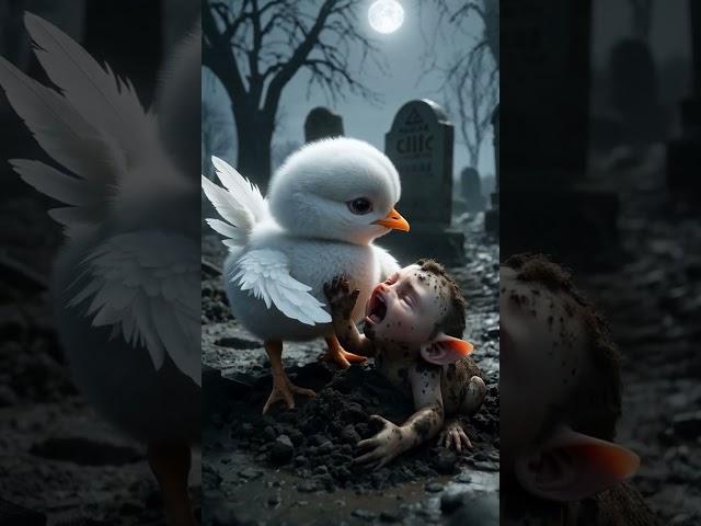 White Chick’s Rescue A Beby Girl _-#WhiteChickss#EmotionalStory#BabyRescue#ytshort