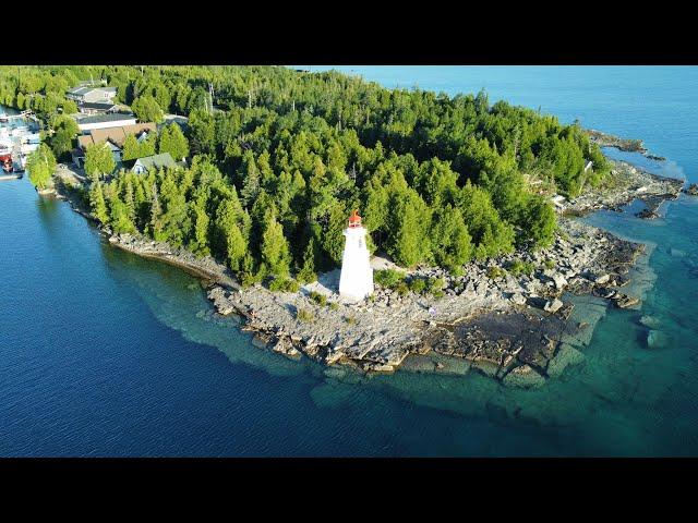 Tobermory 4K Aerial Tour, Ontario Canada