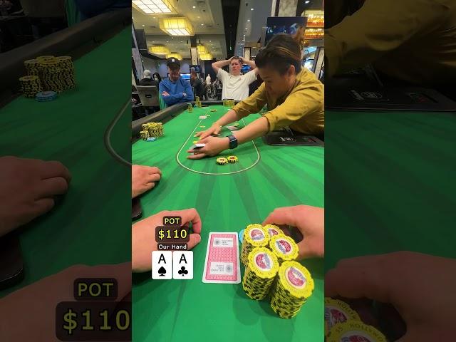 Can Pocket Aces Hold? #poker #holdem #casino #gamble