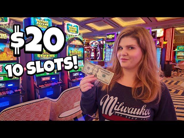 I Put $20 into 10 Different Slot Machines in Las Vegas.. Here's What Happened!