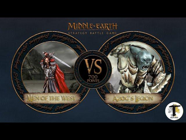 700 POINTS MIDDLE EARTH SBG BATTLE REPORT | MEN OF THE WEST VS AZOG'S LEGION | WARHAMMER