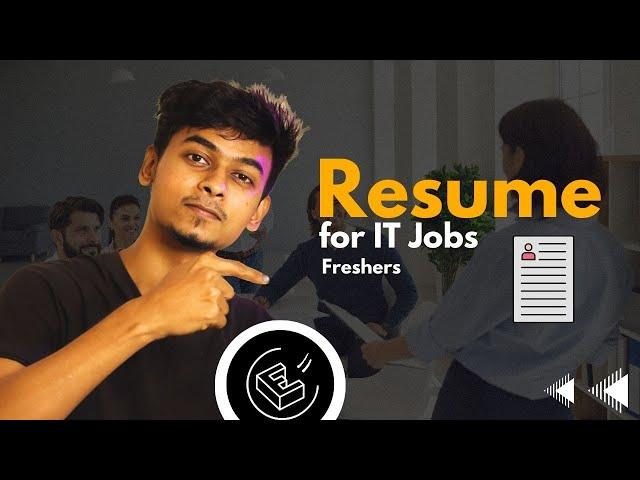 How to create PERFECT RESUME with zero skills for IT Job Application  | Resume format for Freshers