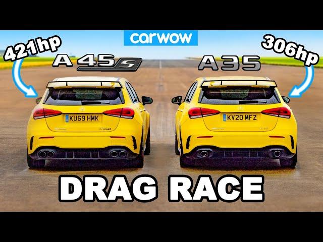 AMG A45 S v AMG A35 - DRAG RACE *worth the extra £12K?*