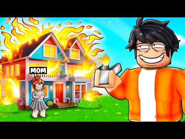 Do not BURN THE HOUSE in roblox !!!