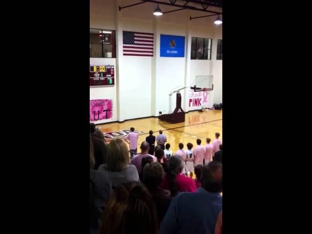 Zach Garcia sings national anthem