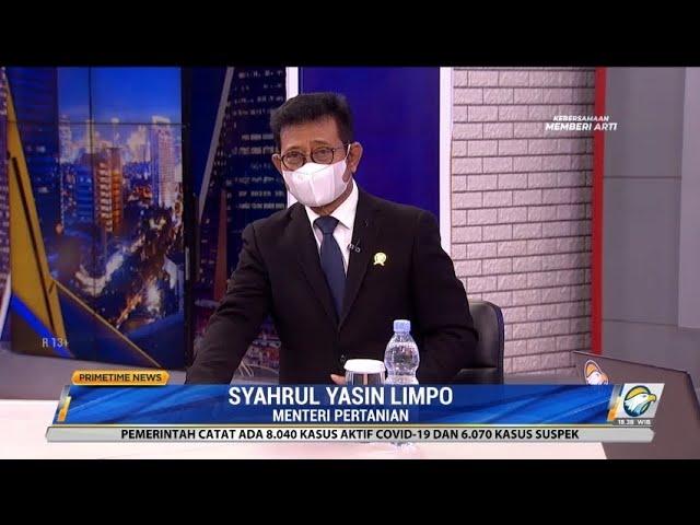 Mentan Syahrul Yasin Limpo Mendadak Jadi Anchor di Primetime News