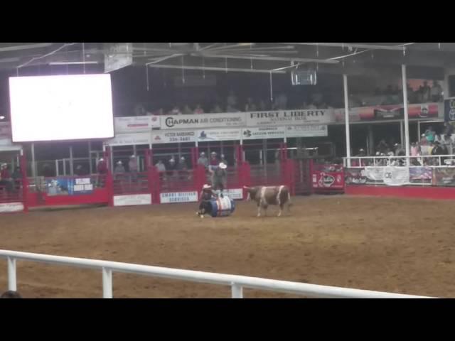 Bull madness at TVE Rodeo in Liberty, Texas 2015