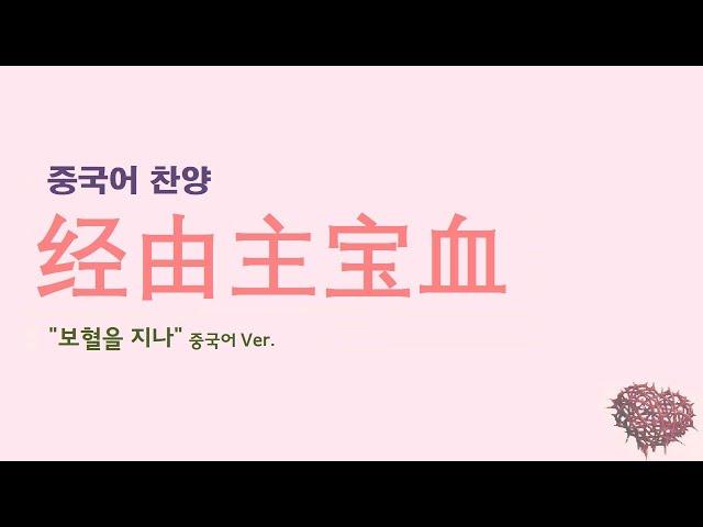 (중국어찬양): 经由主宝血 ( '보혈을 지나' 중국어 버전)