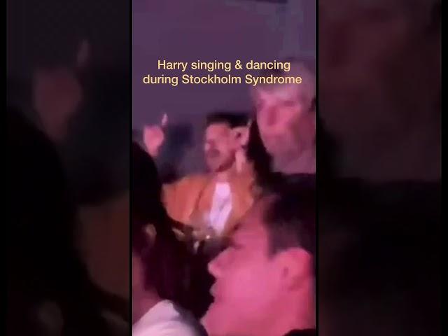 #HarryStyles singing and dancing at #NiallHoran concert during Stockholm Syndrome