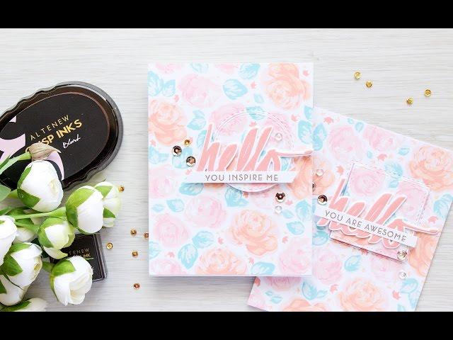 Vintage-inspired Rose Stamped Pattern with Altenew