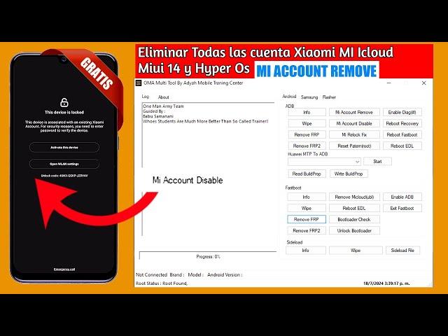 Eliminar todas las cuentas de Xiaomi Mi Cloud 2024 Tool de desbloqueo de cuenta Mi, Solución 2024