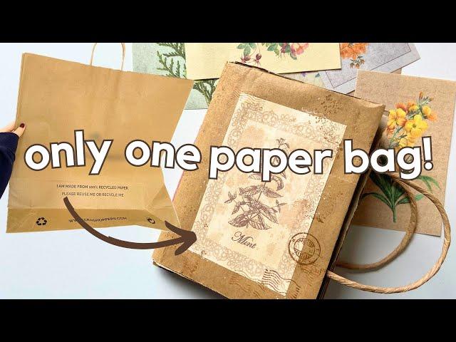 How to make a junk journal from ONE paper bag!  Step-by-step tutorial for beginners