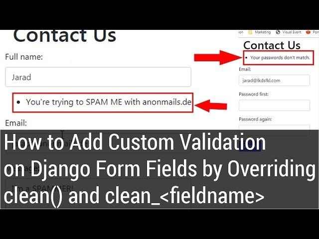 How to Add Custom Validation on Django Form Fields