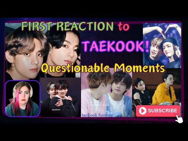 FIRST REACTION Taekook Questionable Moments Part 1 and 2