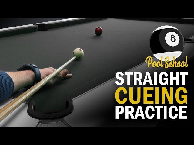 Pool Practice Drills - Straight Cueing Practice | Pool School