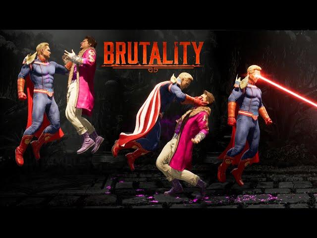 MK1 Homelander All Brutalities, Fatalities, Fatal Blow Ending, Taunts & Victory Celebrations