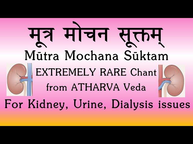 Mootra Mochana Suktam | RARE CHANT | Atharva Veda | Treating Kidney & Urinary Issues | Sri K Suresh