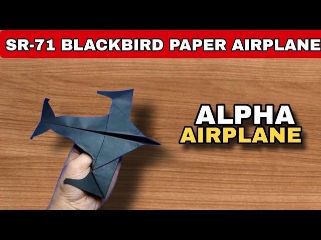 How to make lockheed sr-71 blackbird paper airplane || origami airplane that flies far ||  fire jet