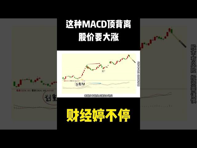 这种MACD的顶背离，千万别卖出，要大涨  #macd  #shorts