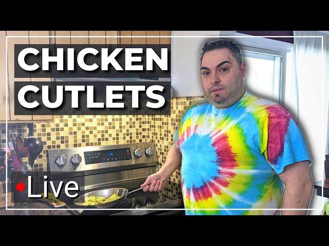 How To Cook Chicken Cutlets - Cooking Live with derryX